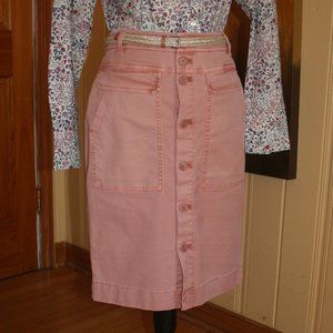 MAUVE PINK COTTON J CREW POCKET SKIRT 6